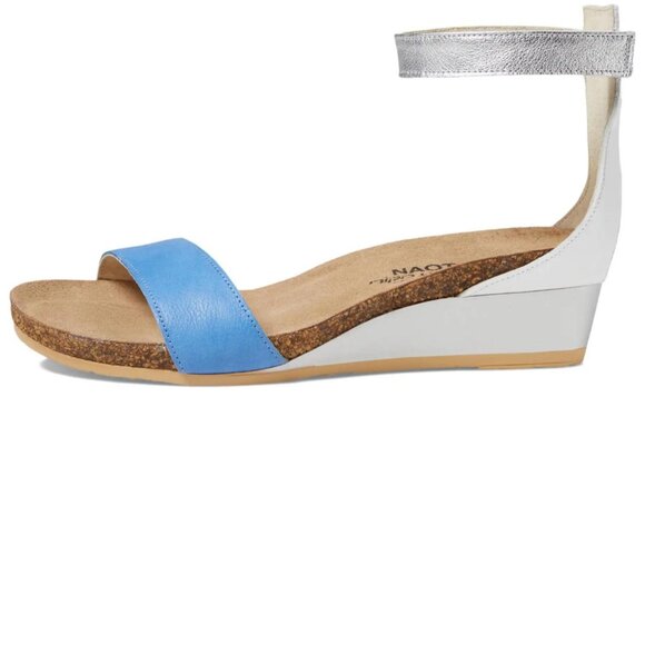 NAOT “Pixie / Mermaid” Wedge Sandal (Blue/Silver/White) – Size 9 - Picture 3 of 7